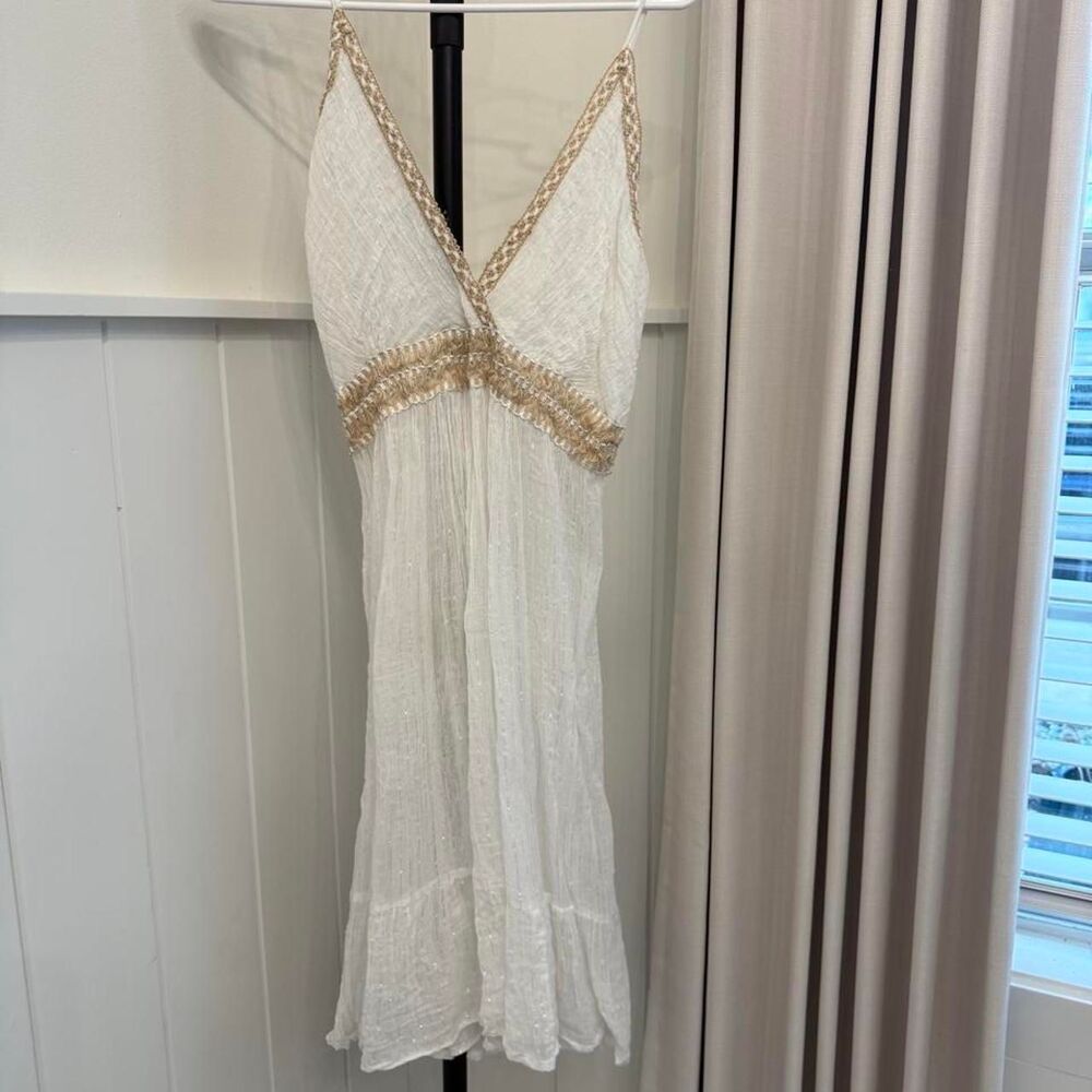 Unbranded Women's White and Cream Dress